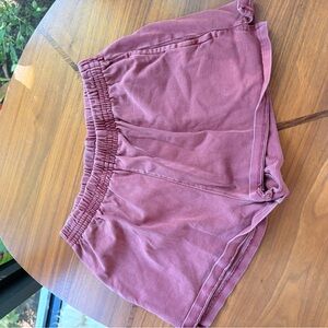 Brandy Mellvile Casual Elastic-Waist Women’s Shorts in Dusty Rose